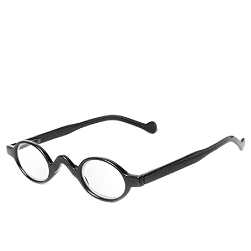 Rcevbocc Lesebrille, Für Unternehmen Schwarz Leicht Komfortables, Retro Vintage Mini Kleine Runde Rahmen, Männer Frauen Leser Lesebrille von unknows