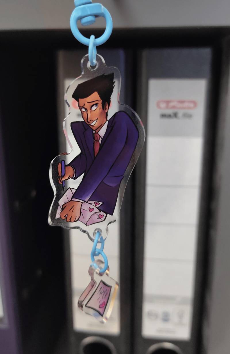 Ace Attorney(Wrightwertige/Narumitsu Liebesbriefe - Doppelseitiger Acryl Schlüsselanhänger Ace Attorney(Wrightwertige/Narumitsu Liebesbriefe - Doppelseitiger Acryl Schlüsselanhänger von unleashthemerch