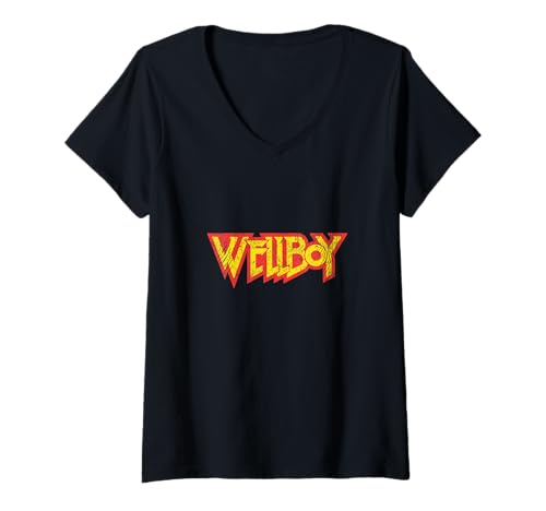 Damen Wellboy Irischer Gruß im Retro-Comic-Stil T-Shirt mit V-Ausschnitt Damen Wellboy Irischer Gruß im Retro-Comic-Stil T-Shirt mit V-Ausschnitt von unrealindeed