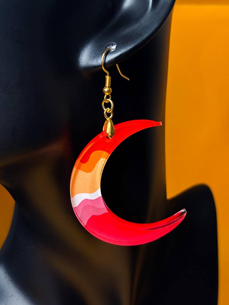 Bunte Ohrringe/Mondsichel Handgemachte Halbmond Bunte Ohrringe/Mondsichel Handgemachte Halbmond von unsaboralibertad