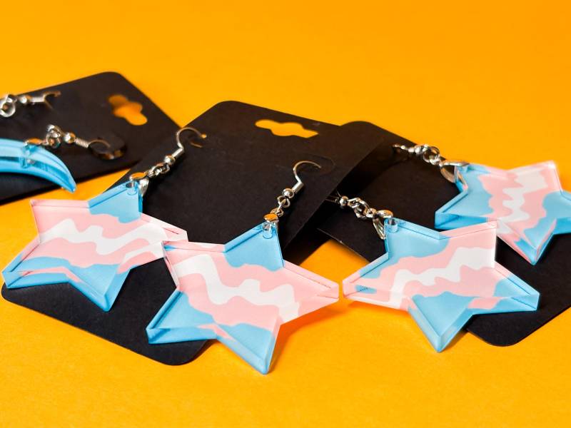 Transgender Pride Stern Ohrringe/Bunte Acryl Statement Trans Schmuck Queer Handgemachte Transgender Pride Stern Ohrringe/Bunte Acryl Statement Trans Schmuck Queer Handgemachte von unsaboralibertad