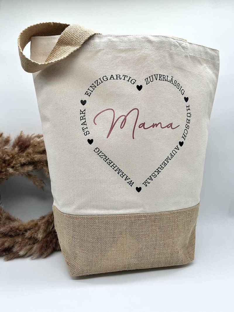 Muttertag - Tasche Mama Jutetasche Oma Muttertagsgeschenk Beste Shopper Geschenkidee Muttertag - Tasche Mama Jutetasche Oma Muttertagsgeschenk Beste Shopper Geschenkidee von unserkreativhaus