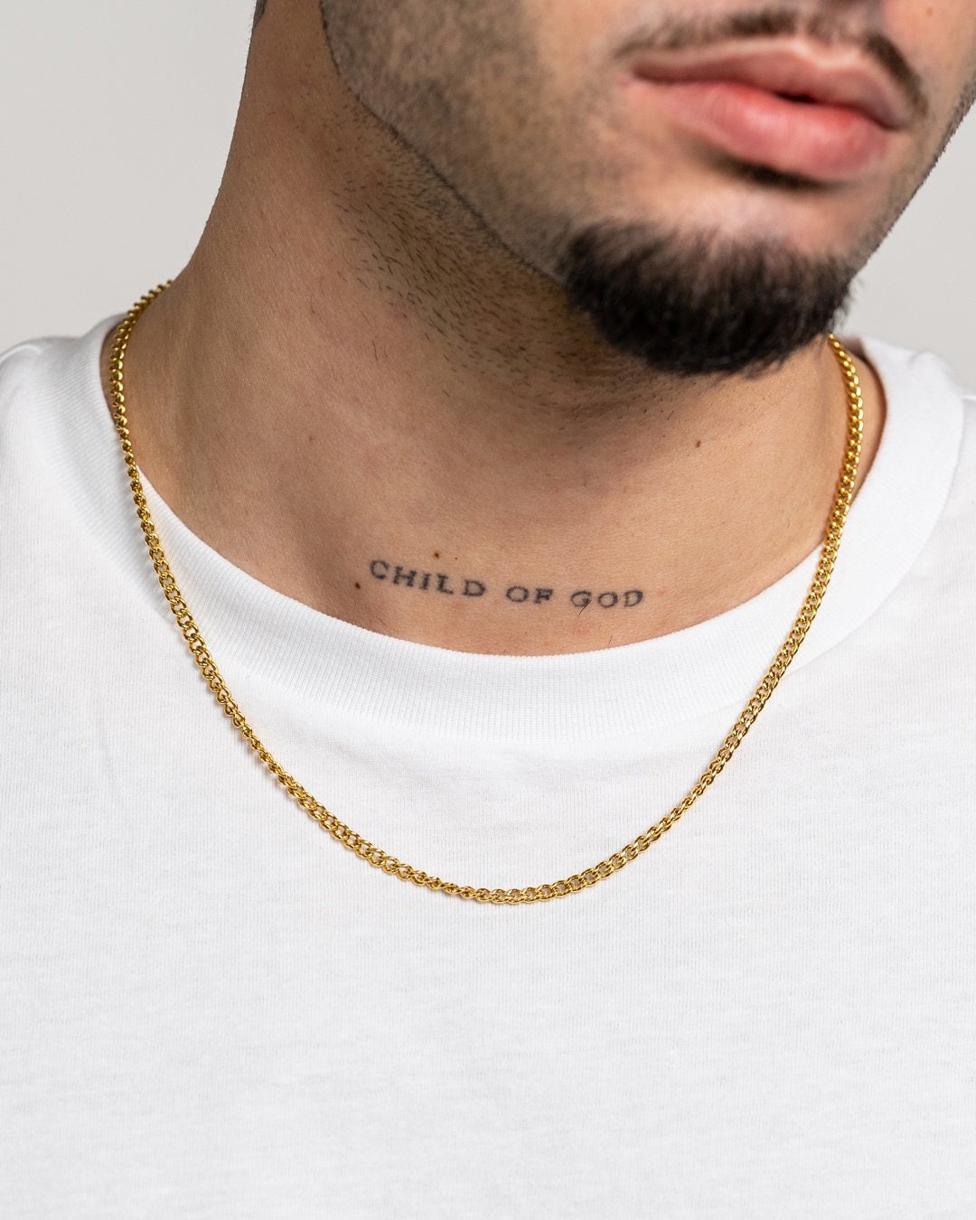 18K Gold Cuban 3mm Curb Halskette Aus Edelstahl Und - Dainty Basic Miami Chain in For Men & Women By Unshinebar 18K Gold Cuban 3mm Curb Halskette Aus Edelstahl Und - Dainty Basic Miami Chain in For Men & Women By Unshinebar von unshinebar