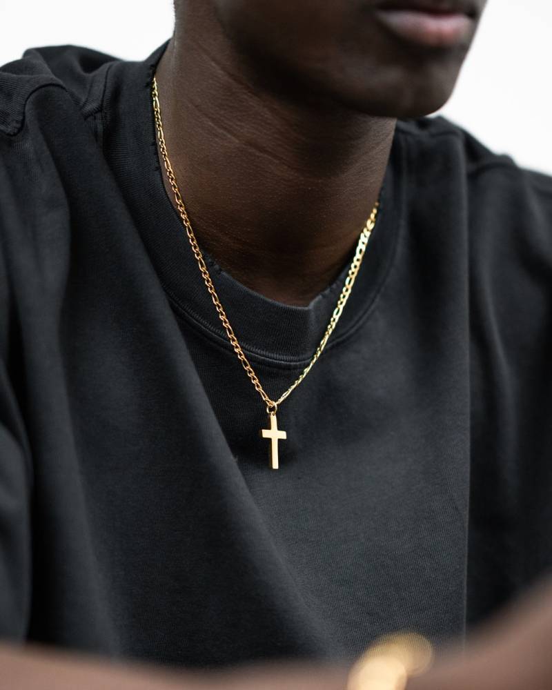 18K Gold Kreuz Halskette Mit Anhänger - Crucifix Pendant Necklace Dainty Cross Charm For Men & Women By Unshinebar von unshinebar