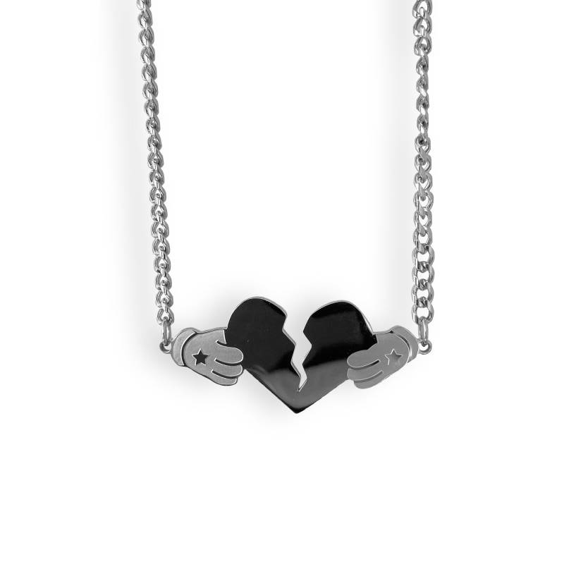 808 Heartbreak Kette Mit Anhänger Aus Edelstahl Und 18K Gold - Broken Heart Unisex Necklace For Men & Women By Unshinebar von unshinebar