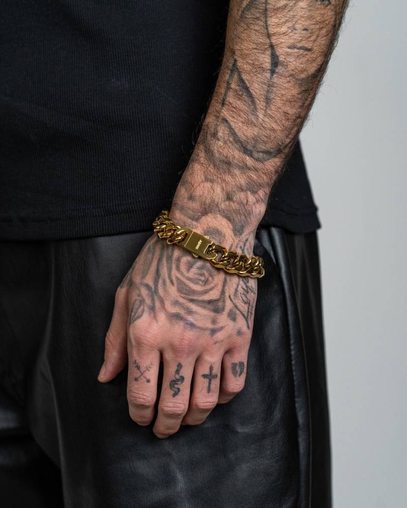 Dickes 18K Gold Cuban Link Chain Armband 15mm Für Herren - Thick Miami Statement Bracelet in For Men & Women By Unshinebar von unshinebar