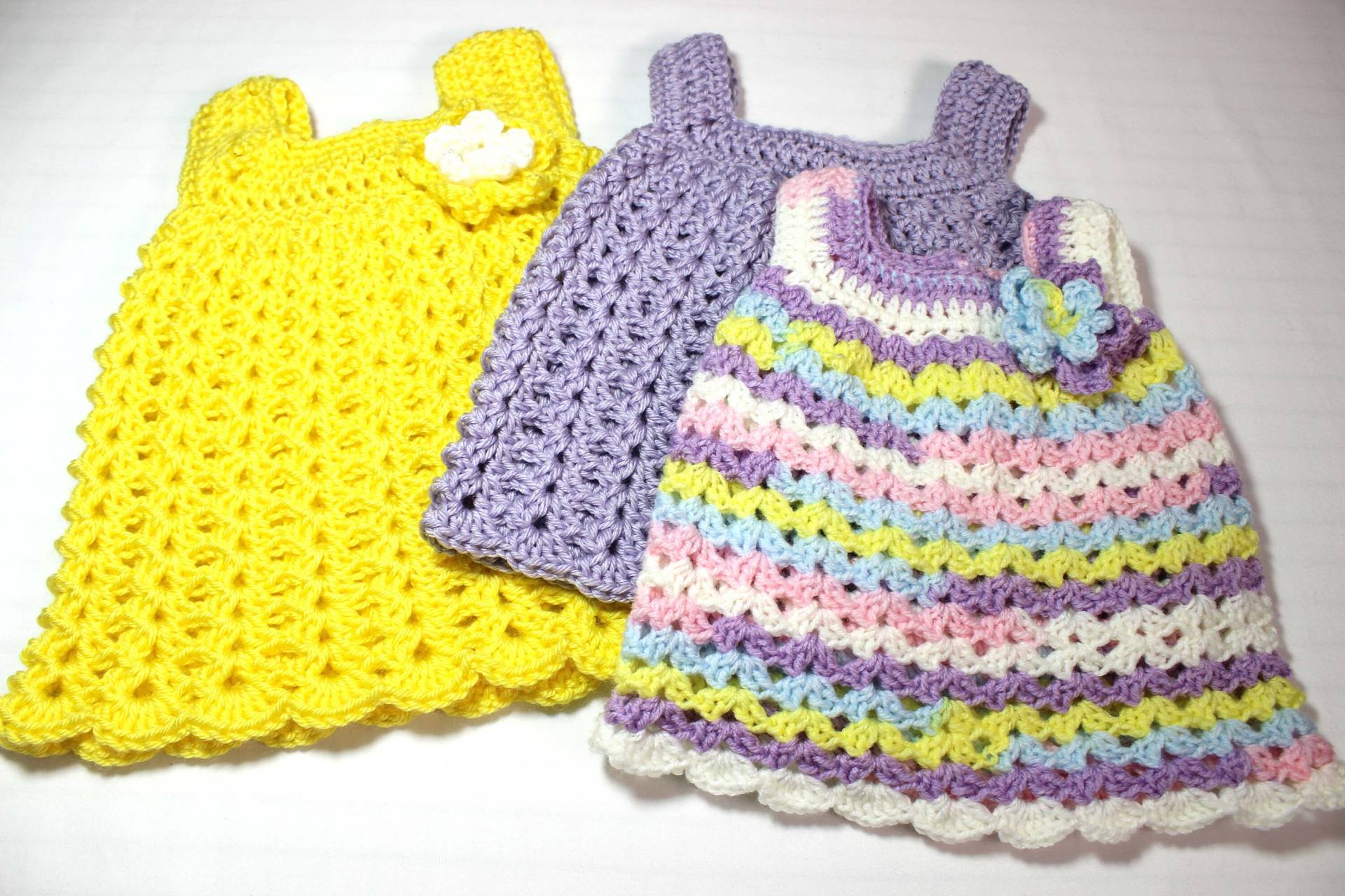 Gehäkelte Baumwolle Baby Sommerkleid Gehäkelte Baumwolle Baby Sommerkleid von untangledyarn