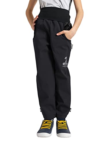 unuo, Kinder Unisex Softshell Hose mit Fleece Wasserabweisend und Winddichte Atmungsaktive Outdoorhose Funktionshose Basic von unuo