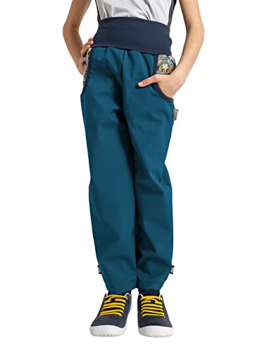 unuo, Kinder Unisex Softshell Hose mit Fleece Wasserabweisend und Winddichte Atmungsaktive Outdoorhose Funktionshose Basic von unuo
