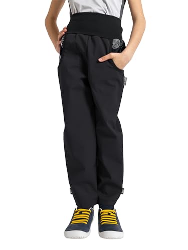 unuo, Kinder Unisex Softshell Hose mit Fleece Wasserabweisend und Winddichte Atmungsaktive Outdoorhose Funktionshose Basic von unuo
