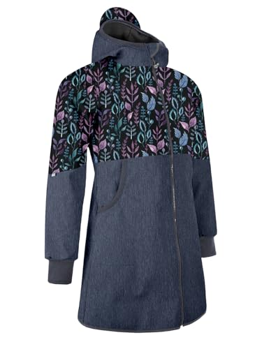 unuo Damen Softshell Mantel mit Fleece Innenfutter Wasserabweisend und Winddichte Atmungsaktive Outdoor Funktionsmantel Freizeitmantel mit Full Zip von unuo