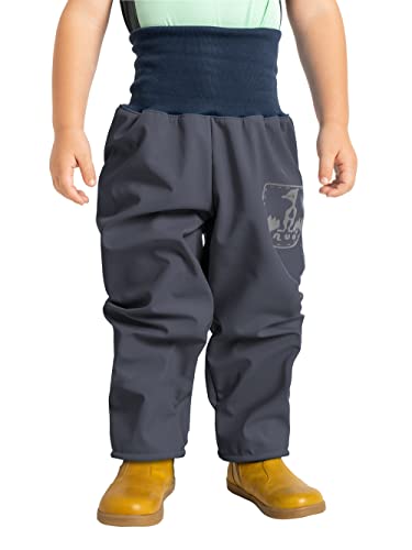 unuo, Kleinkinder Softshellhose mit Fleece Fütterung Hose Wasserabweisend Winddicht Atmungsaktiv Warm Funktionshose Regenhose Basic von unuo