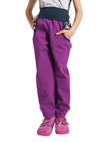 unuo, Kinder Unisex Softshell Hose mit Fleece Wasserabweisend und Winddichte Atmungsaktive Outdoorhose Funktionshose Basic von unuo