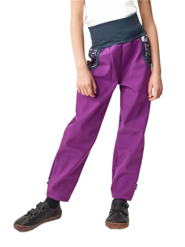 unuo, Kinder Unisex Softshell Hose mit Fleece Wasserabweisend und Winddichte Atmungsaktive Outdoorhose Funktionshose Basic von unuo