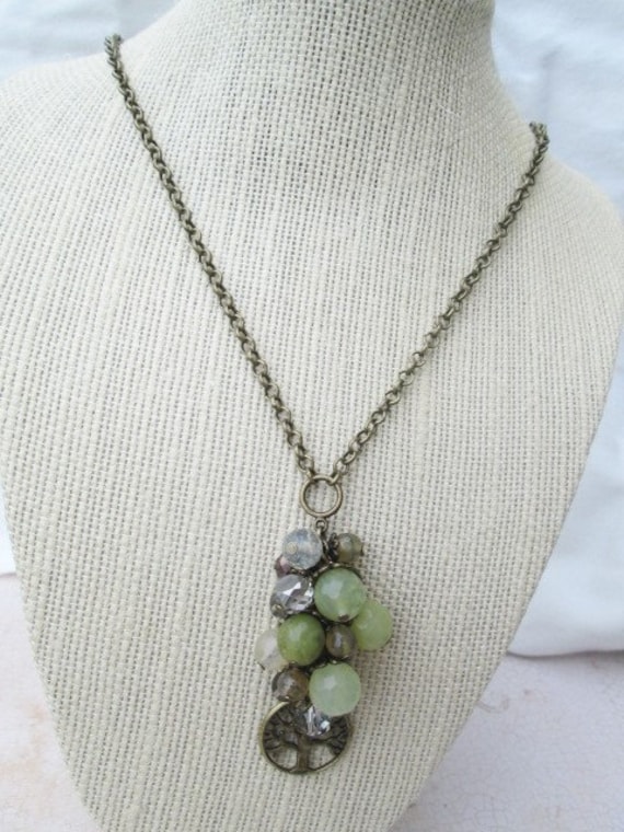 Baum Des Lebens Jade Charm Halskette Baum Des Lebens Jade Charm Halskette von unusualadornments