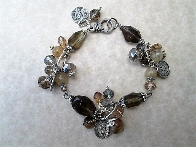 Rauchquarz-Münzarmband von unusualadornments
