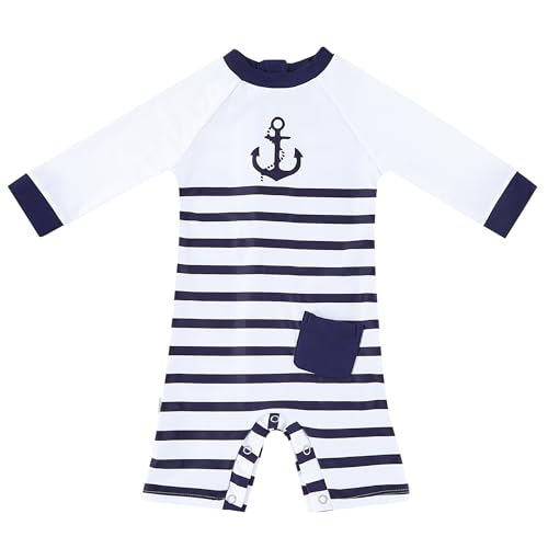 upandfast Baby Junge Badebekleidung Einteiler(Streifen,9-12 Monate) von upandfast