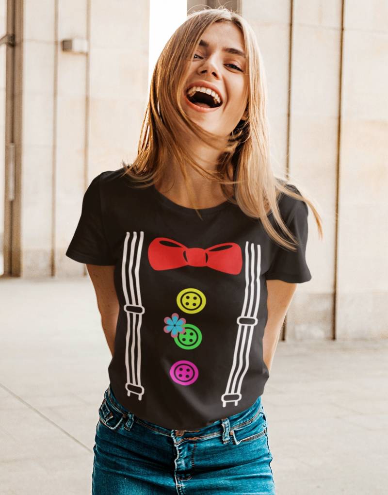 Clown Shirt - Kostüm Karneval Faschingskostüm Damen Tshirt- Erwachsene Verkleidung von upcreativ