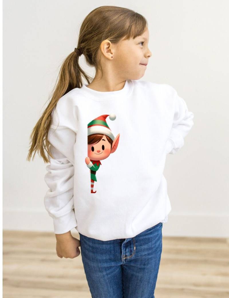 Kinder Weihnachtspullover - Elch Pullover Weihnachtsoutfit Weihnachtsgeschenk Weihnachtspulli Unisex von upcreativ