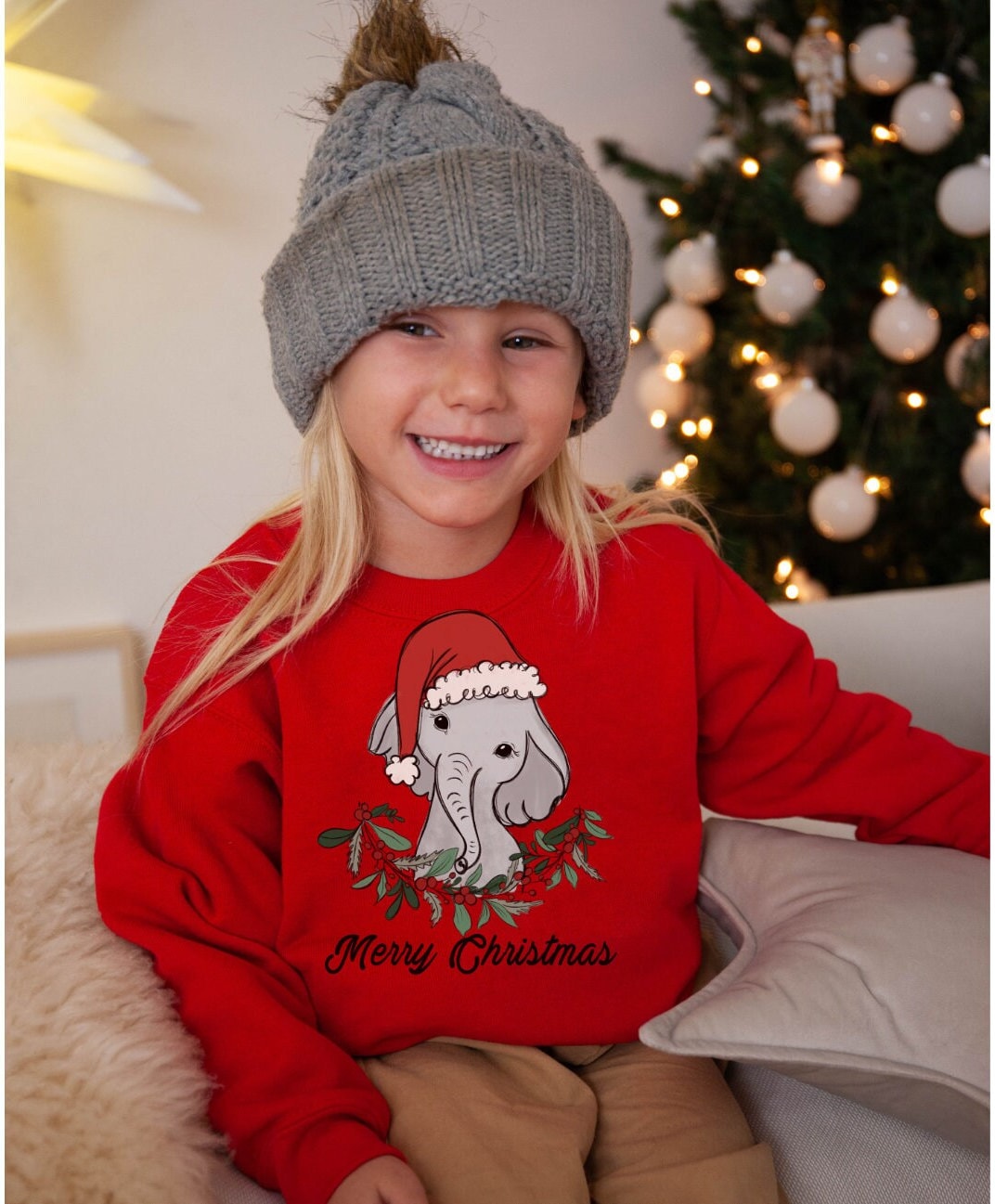 Kinder Weihnachtspullover - Elefant Pullover Weihnachtsoutfit Weihnachtsgeschenk Weihnachtspulli Unisex Kinder Weihnachtspullover - Elefant Pullover Weihnachtsoutfit Weihnachtsgeschenk Weihnachtspulli Unisex von upcreativ