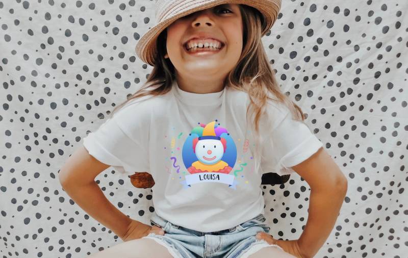 Personalisiertes Clown Shirt - Karneval Kostüm Kinder Shirt Geburtstag Faschingskostüm Kind von upcreativ