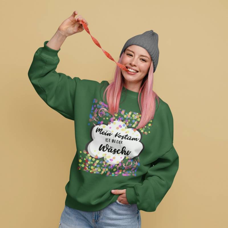 Unisex Karneval Sweater - Kostüm Erwachsene Faschingskostüm Fasching Pullover Mein Ist in Der Wäsche Karneval Shirt von upcreativ
