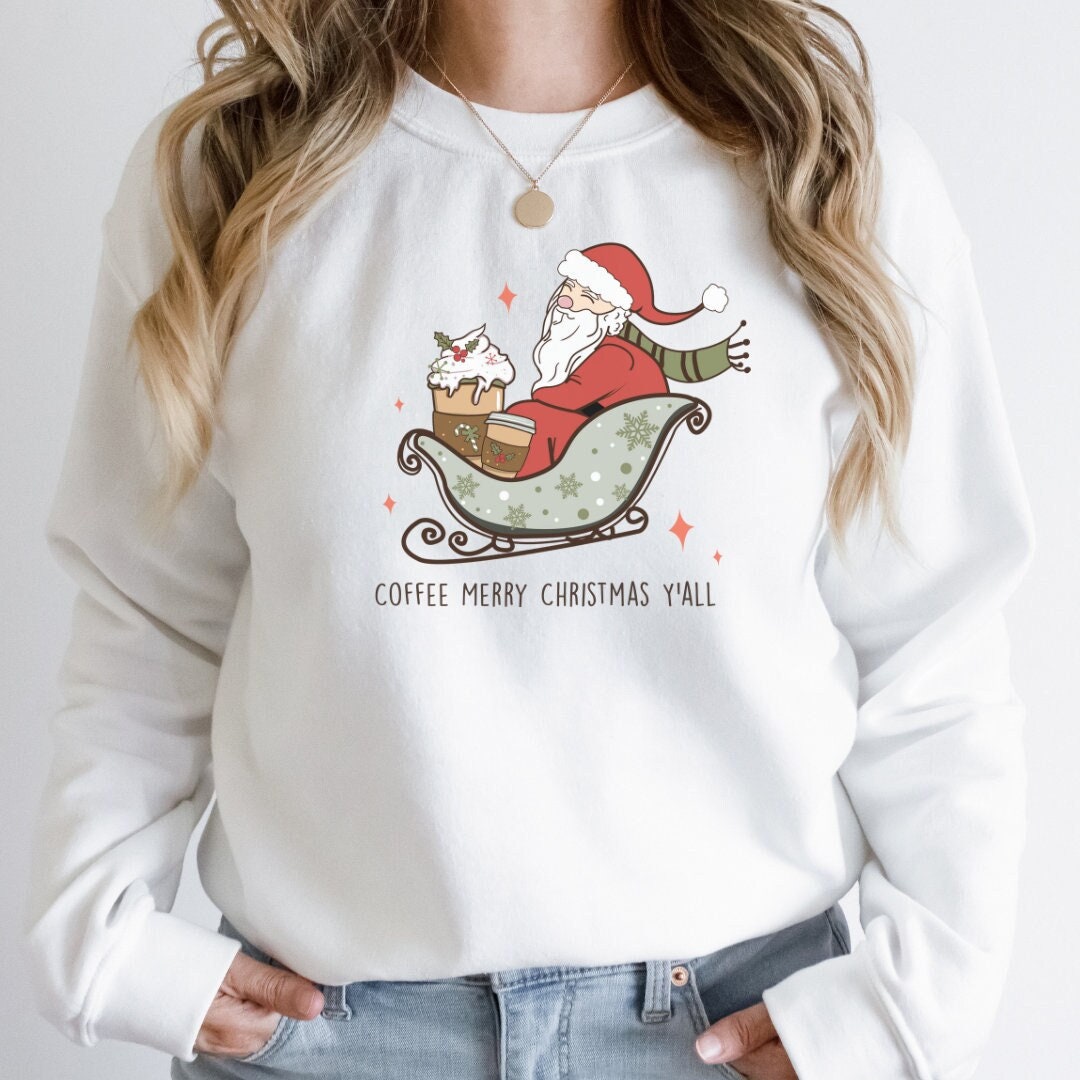 Weihnachtspullover - Christmas Sweater Clothing Weinachts Sweatshirt Cottagecore-style Weihnachtspulli Santa Clause von upcreativ