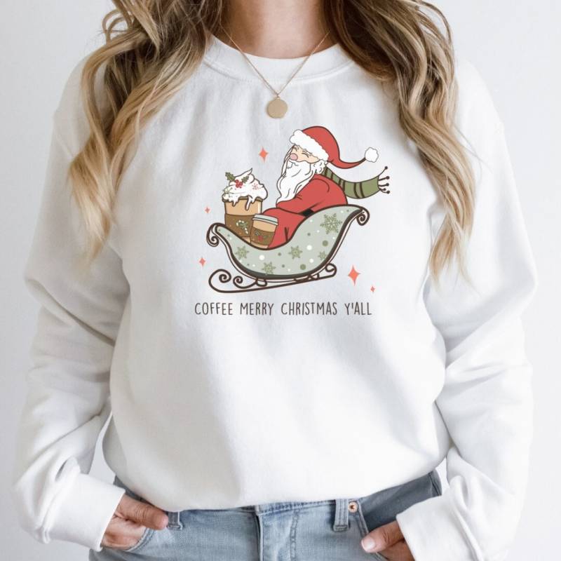 Weihnachtspullover - Christmas Sweater Clothing Weinachts Sweatshirt Cottagecore-style Weihnachtspulli Santa Clause von upcreativ