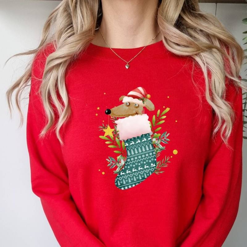 Weihnachtspullover Dachshund - Christmas Sweater -Dackel Sweater- Weinachts Sweatshirt Retro Christmas- Weihnachtspulli Winter von upcreativ