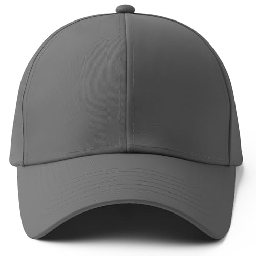 urban ace | Baseball Cap | Herren Damen | Snapback Verschluss, verstellbar | 100% Baumwolle Running Sport Freizeit Basecap Loch Kappe Männer Frauen (Dark Grey) von urban ace