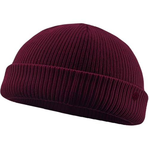urban ace | Beanie Mütze, Haube | Docker Trawler | Frühling Herbst Winter | weich & leicht | Damen Herren Unisex | dichter Stoff, doppellagig | optimale Passform, Seemannsmütze Fisherman (Ruby) von urban ace