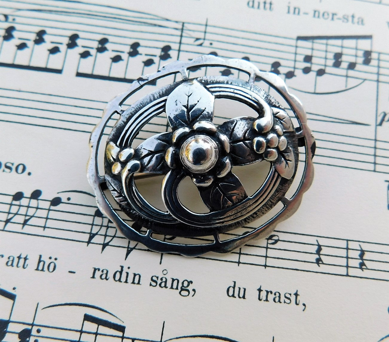 Vintage Brosche-Baur Sterling-Modernist-Silber Pin-Bauring-Blumen Design-Silber Schmuck-Sterling Pin Vintage Brosche-Baur Sterling-Modernist-Silber Pin-Bauring-Blumen Design-Silber Schmuck-Sterling Pin von urbanalpaca