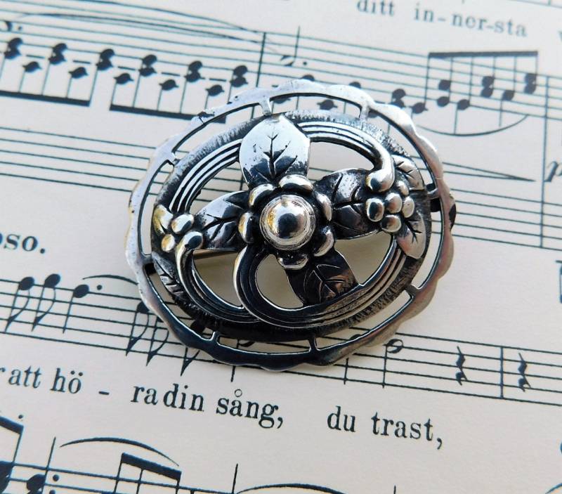 Vintage Brosche-Baur Sterling-Modernist-Silber Pin-Bauring-Blumen Design-Silber Schmuck-Sterling Pin Vintage Brosche-Baur Sterling-Modernist-Silber Pin-Bauring-Blumen Design-Silber Schmuck-Sterling Pin von urbanalpaca