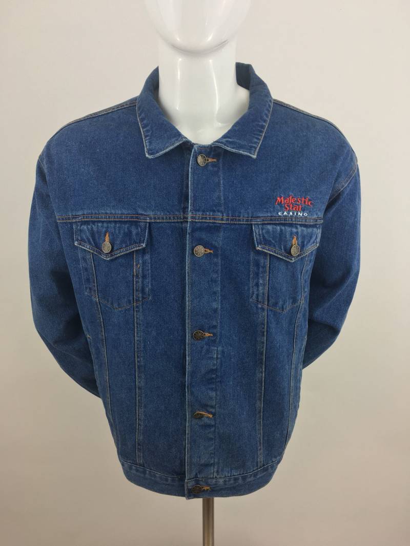 Vintage 1980S Kasino Bestickte Jeansjacke | xxl Vintage 1980S Kasino Bestickte Jeansjacke | xxl von urbancowgirlchic