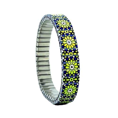 urband LONDON Edelstahlzugarmband CARNIVAL Blau Grün - 10 mm Größe S von urband LONDON