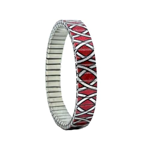 urband LONDON Edelstahlzugarmband CELTIC Rot Silber Metallic - 10 mm Größe S von urband LONDON