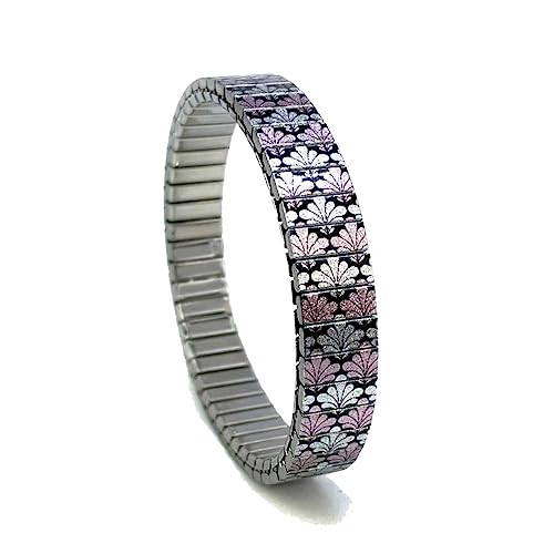 urband LONDON Edelstahlzugarmband CHECKERS KITE Silber Rosé Metallic - 10 mm Größe M von urband LONDON