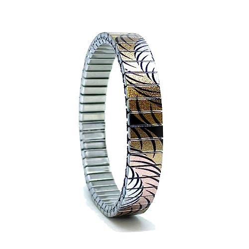 urband LONDON Edelstahlzugarmband CIRCLES ECLIPSE Mehrfarbig Metallic - 10 mm Größe S von urband LONDON