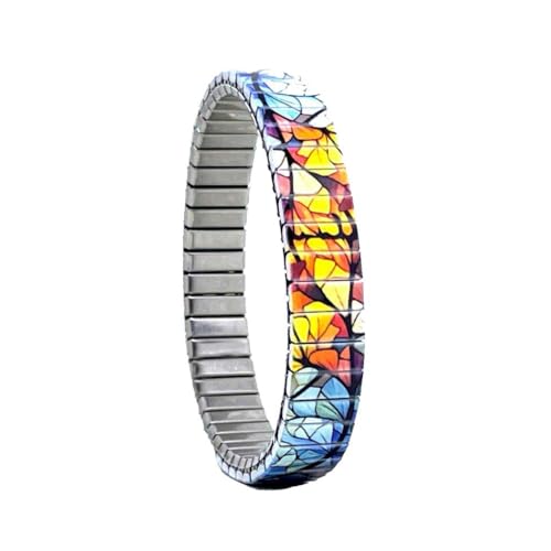 urband LONDON Edelstahlzugarmband COOL BLOSSOM Blau Braun - 10 mm Größe L von urband LONDON