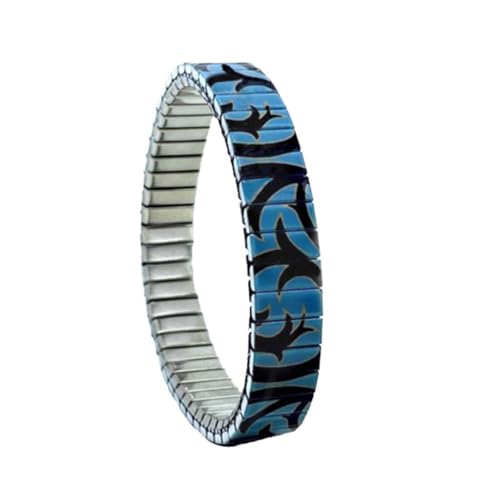 urband LONDON Edelstahlzugarmband HIPPIE Bleu Schwarz - 10 mm Größe S von urband LONDON