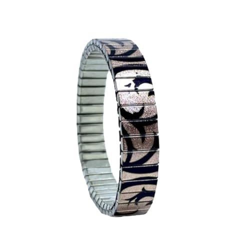 urband LONDON Edelstahlzugarmband HIPPIE Rosé Schwarz Metallic - 10 mm Größe S von urband LONDON