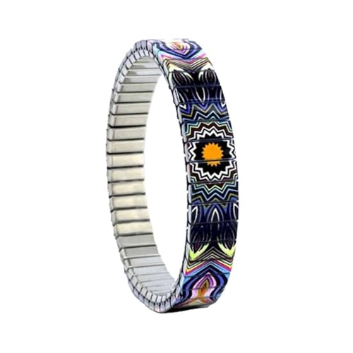 urband LONDON Edelstahlzugarmband MANDALA IRISH Schwarz Bunt - 10 mm Größe S von urband LONDON