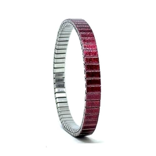 urband LONDON Edelstahlzugarmband SOLO Dunkelrot Metallic - 6 mm Größe L von urband LONDON