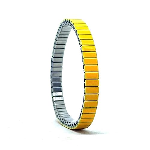 urband LONDON Edelstahlzugarmband SOLO Gelb Orange Poliert - 6 mm Größe M von urband LONDON