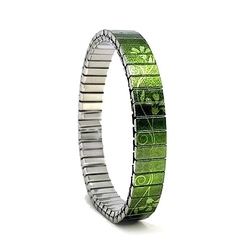 urband LONDON Edelstahlzugarmband SOLO Grün Metallic - 10 mm Größe M von urband LONDON