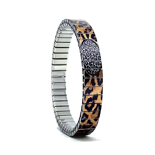 urband LONDON Edelstahlzugarmband SPOTS Braun Schwarz Metallic - 10 mm Größe L von urband LONDON