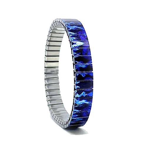 urband LONDON Edelstahlzugarmband TATTOO Blau Schwarz - 10 mm Größe L von urband LONDON