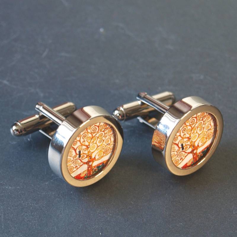 Baum Des Lebens Manschettenknöpfe Klimt Fine Art Im Jugendstil Pc073 von urbaneye