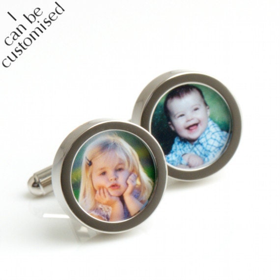 Benutzerdefinierte Foto-Manschettenknöpfe Ihrer Kinder - Geschenk Für Vater Und Großvater, Kinderfoto-Manschettenknöpfe von urbaneye