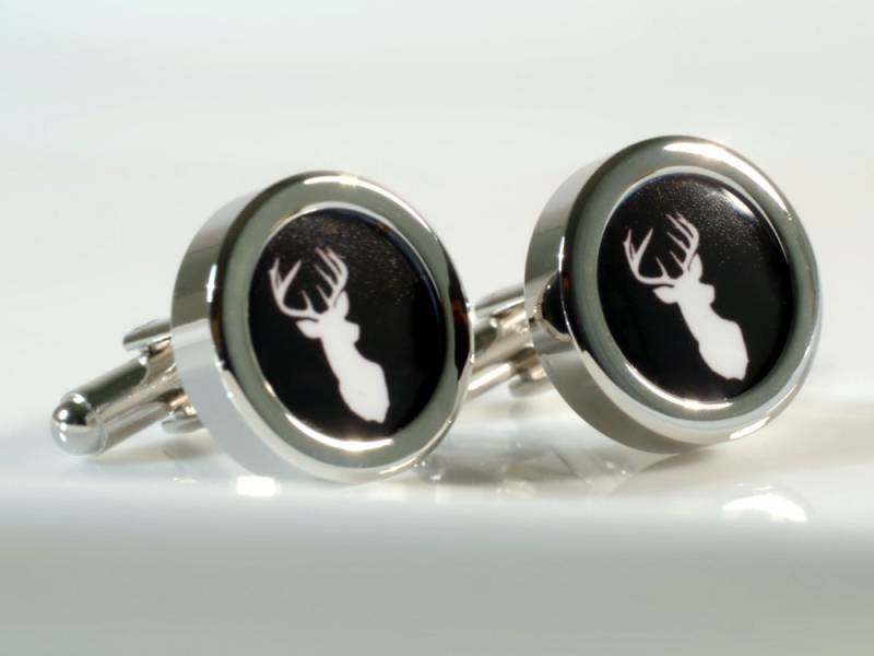 Hirsch Manschettenknöpfe Personalisierte Hirschkopf Manschettenknöpfe, Geschenk Für Männer, Papa, Freund, Geschenk, Hochzeit, Hirschgeweih von urbaneye